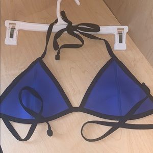 DEEP BLUE TRIANGL BIKINI TOP
